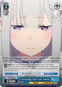 Seemingly Sad Look, Emilia (RZ/S55-E092 C) [Re:ZERO Vol.2] - POKÉ JEUX