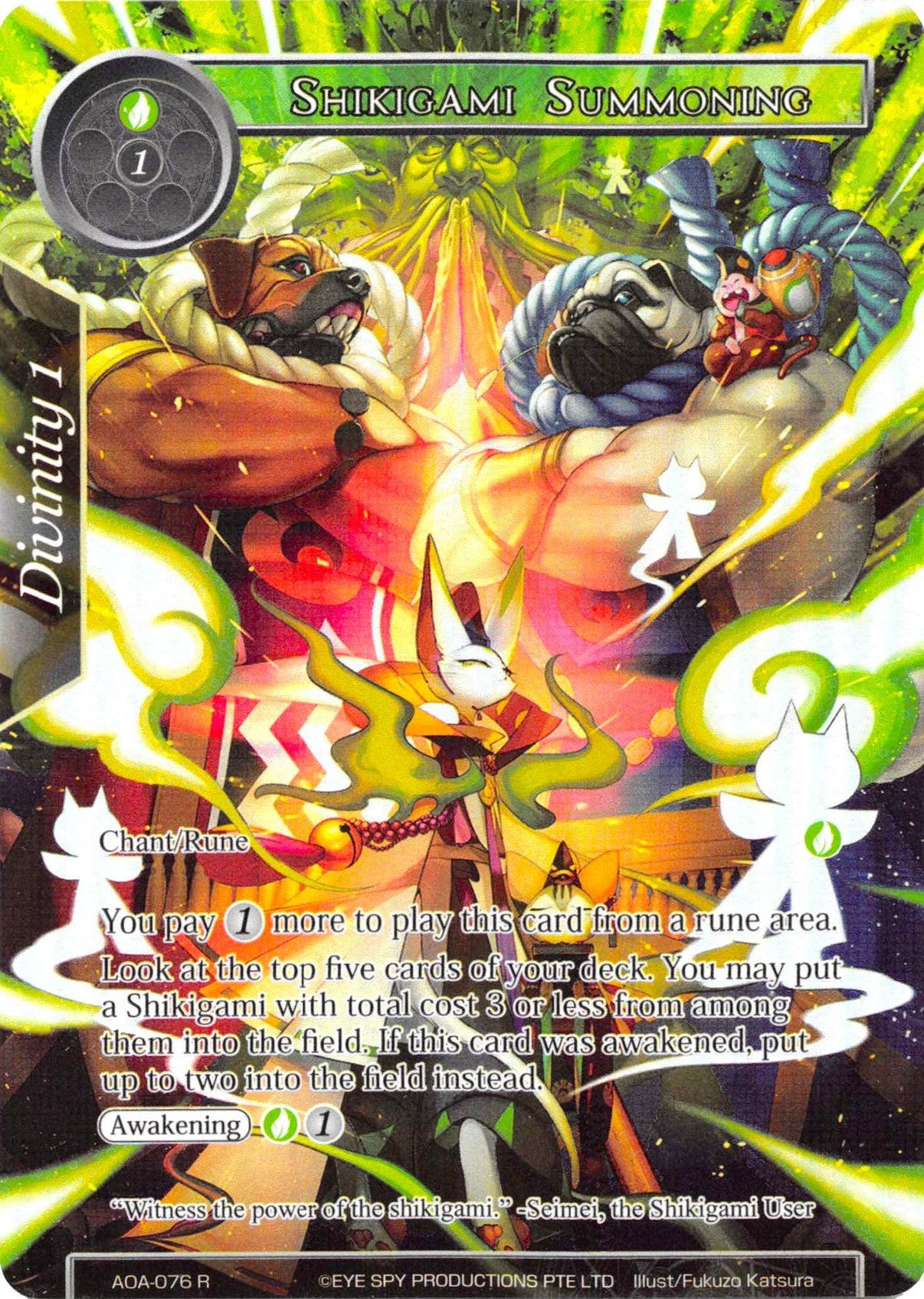 Shikigami Summoning (Full Art) (AOA-076) [Awakening of the Ancients] - POKÉ JEUX