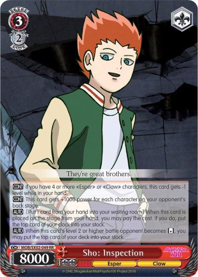 Sho: Inspection (MOB/SX02-049 RR) [Mob Psycho 100] - POKÉ JEUX