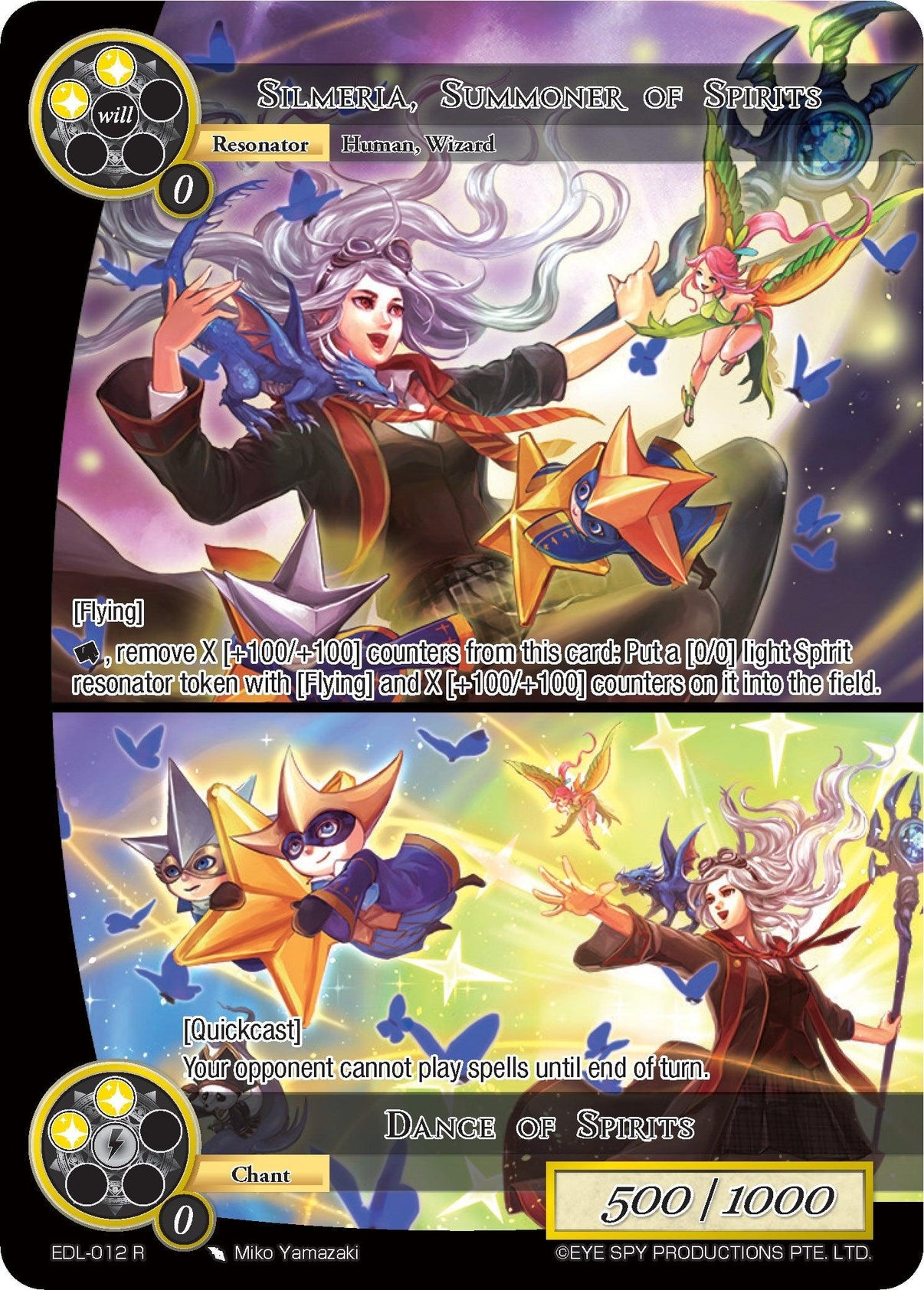 Silmeria, Summoner of Spirits // Dance of Spirits (EDL-012) [The Epic of the Dragon Lord] - POKÉ JEUX