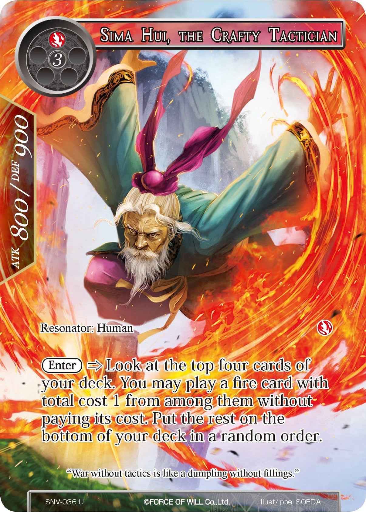 Sima Hui, the Crafty Tactician (Full Art) (SNV-036) [The Strangers of New Valhalla] - POKÉ JEUX