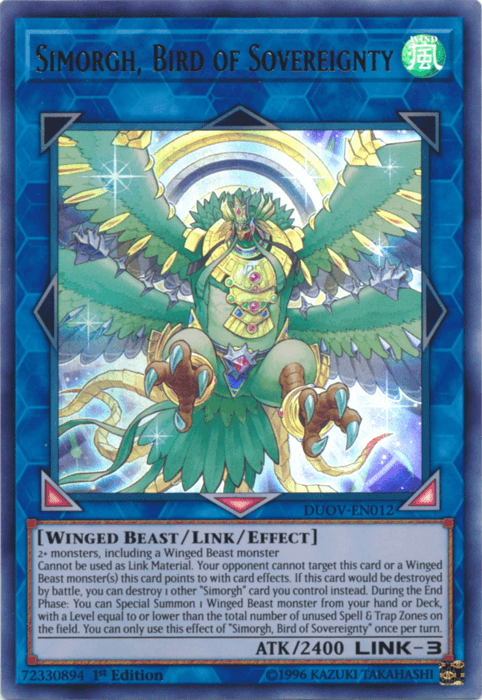 Simorgh, Bird of Sovereignty [DUOV-EN012] Ultra Rare - POKÉ JEUX