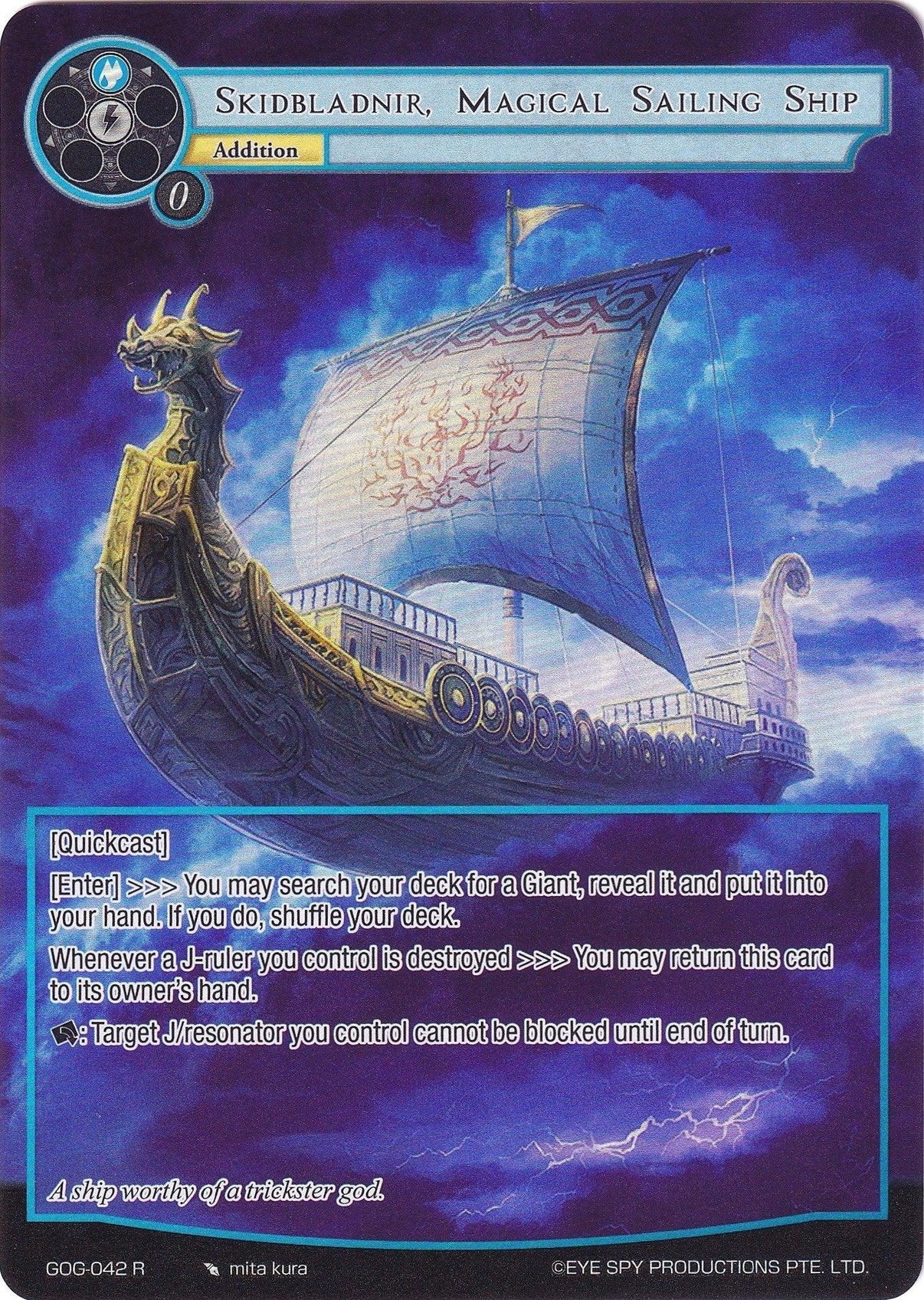 Skidbladnir, Magical Sailing Ship (Full Art) (GOG-042) [Game of Gods] - POKÉ JEUX