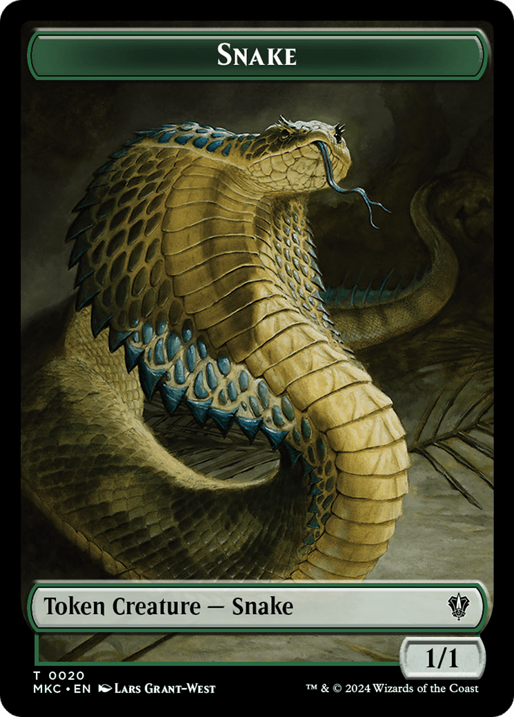Snake // Morph Double-Sided Token [Murders at Karlov Manor Commander Tokens] - POKÉ JEUX