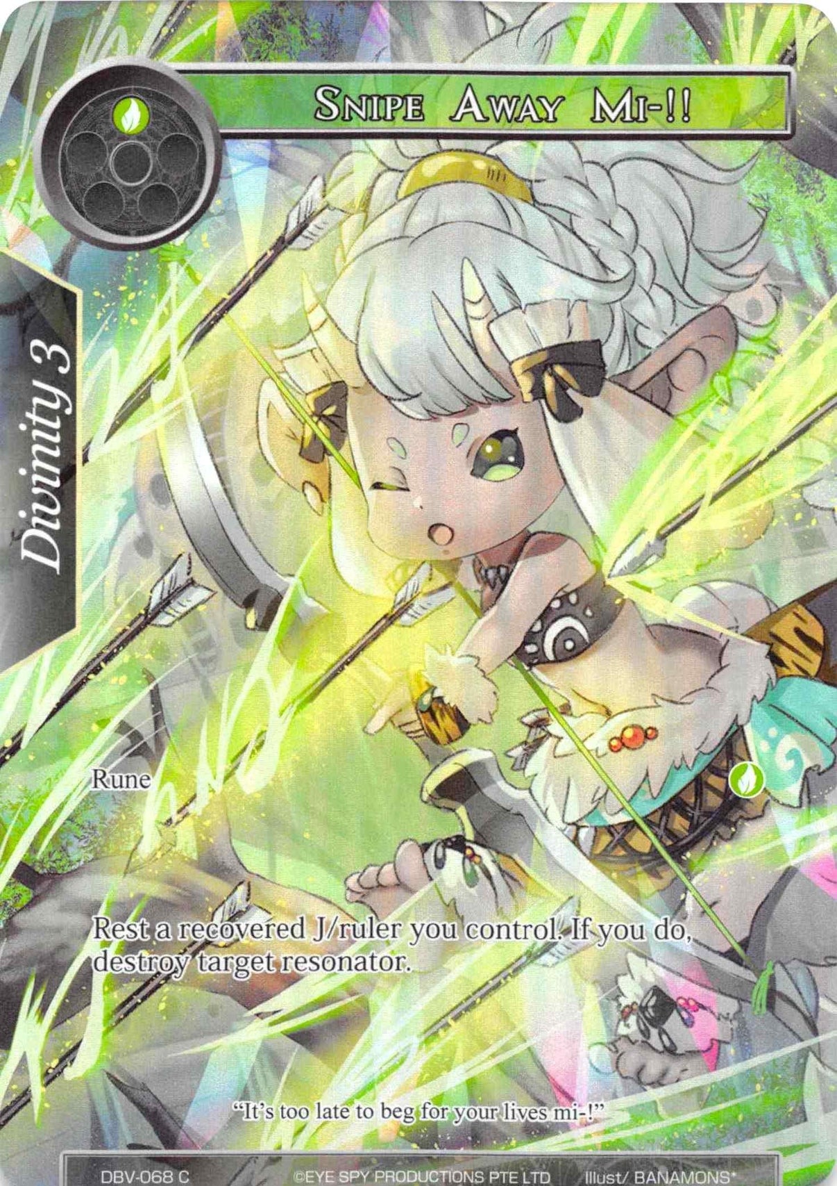 Snipe Away Mi-!! (Full Art) (DBV-068) [The Decisive Battle of Valhalla] - POKÉ JEUX