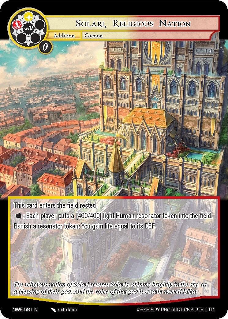 Solari, Religious Nation (NWE-081 N) [A New World Emerges] - POKÉ JEUX