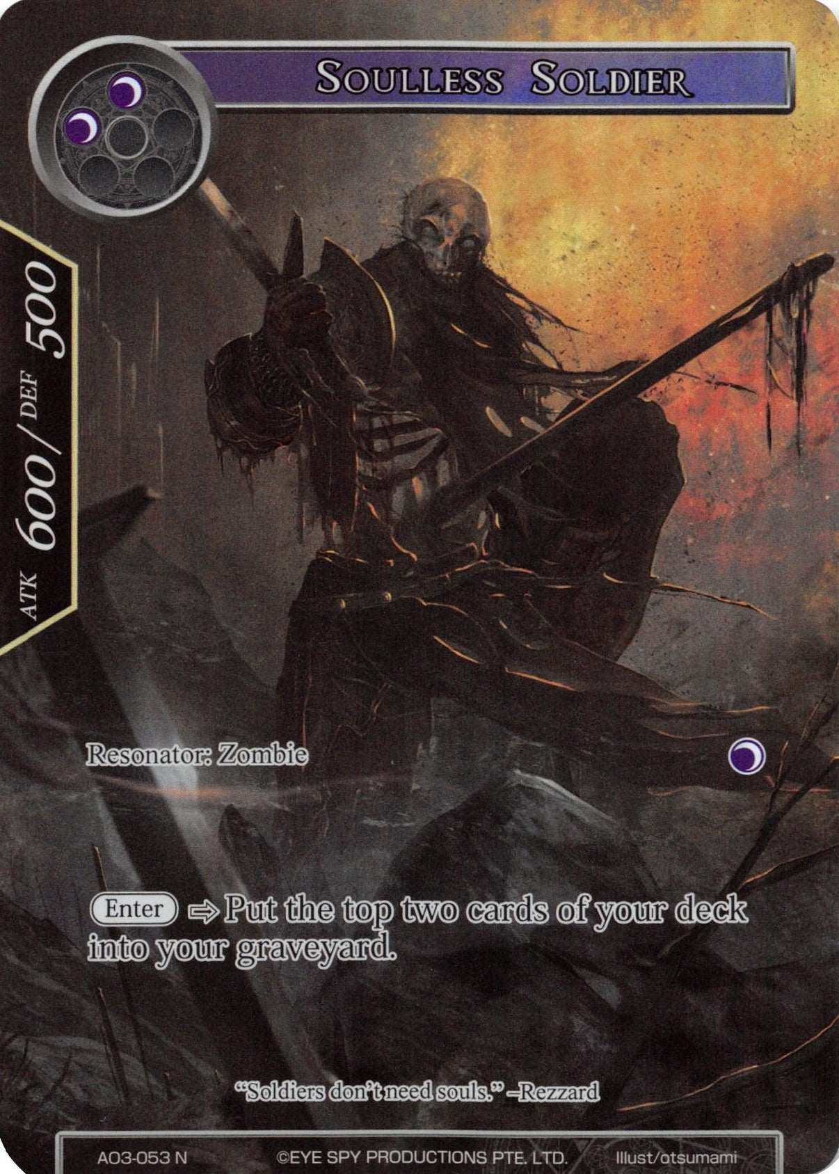 Soulless Soldier (Full Art) (AO3-053) [Alice Origin III] - POKÉ JEUX