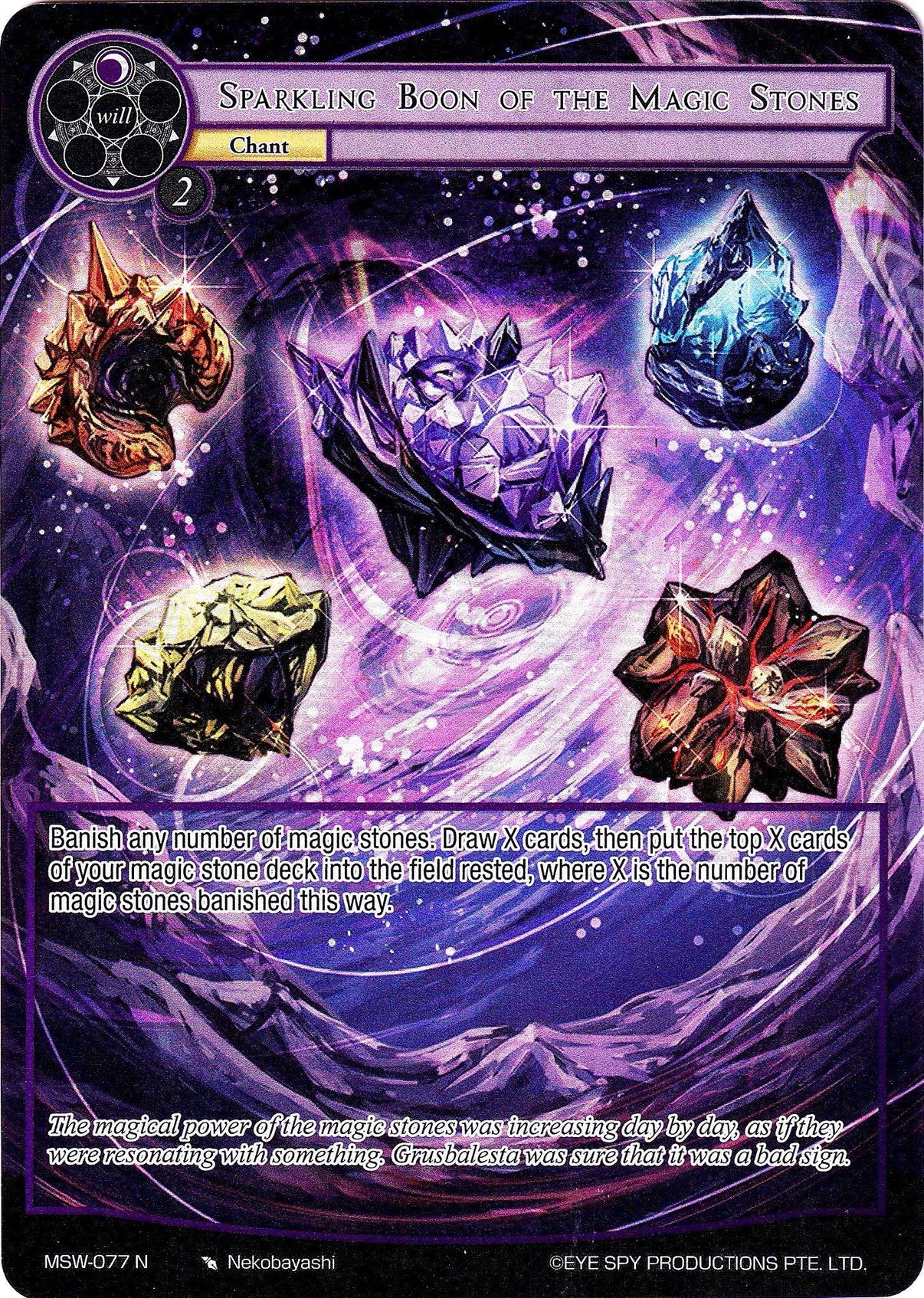Sparkling Boon of the Magic Stones (Full Art) (MSW-077) [The Magic Stone War - Zero] - POKÉ JEUX
