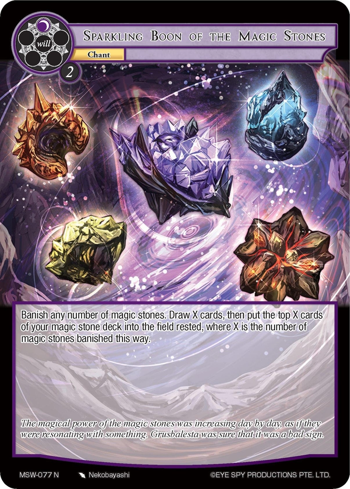 Sparkling Boon of the Magic Stones (MSW-077) [The Magic Stone War - Zero] - POKÉ JEUX