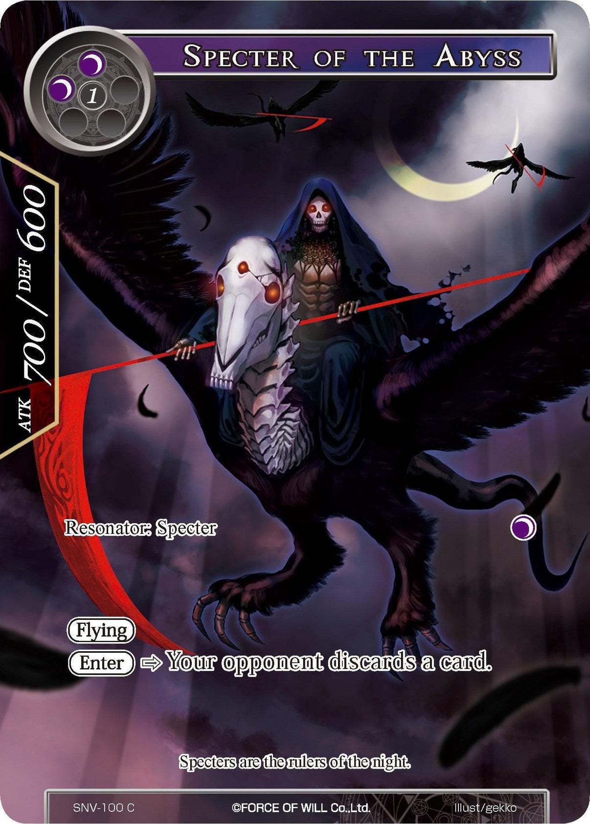 Specter of the Abyss (Full Art) (SNV-100) [The Strangers of New Valhalla] - POKÉ JEUX