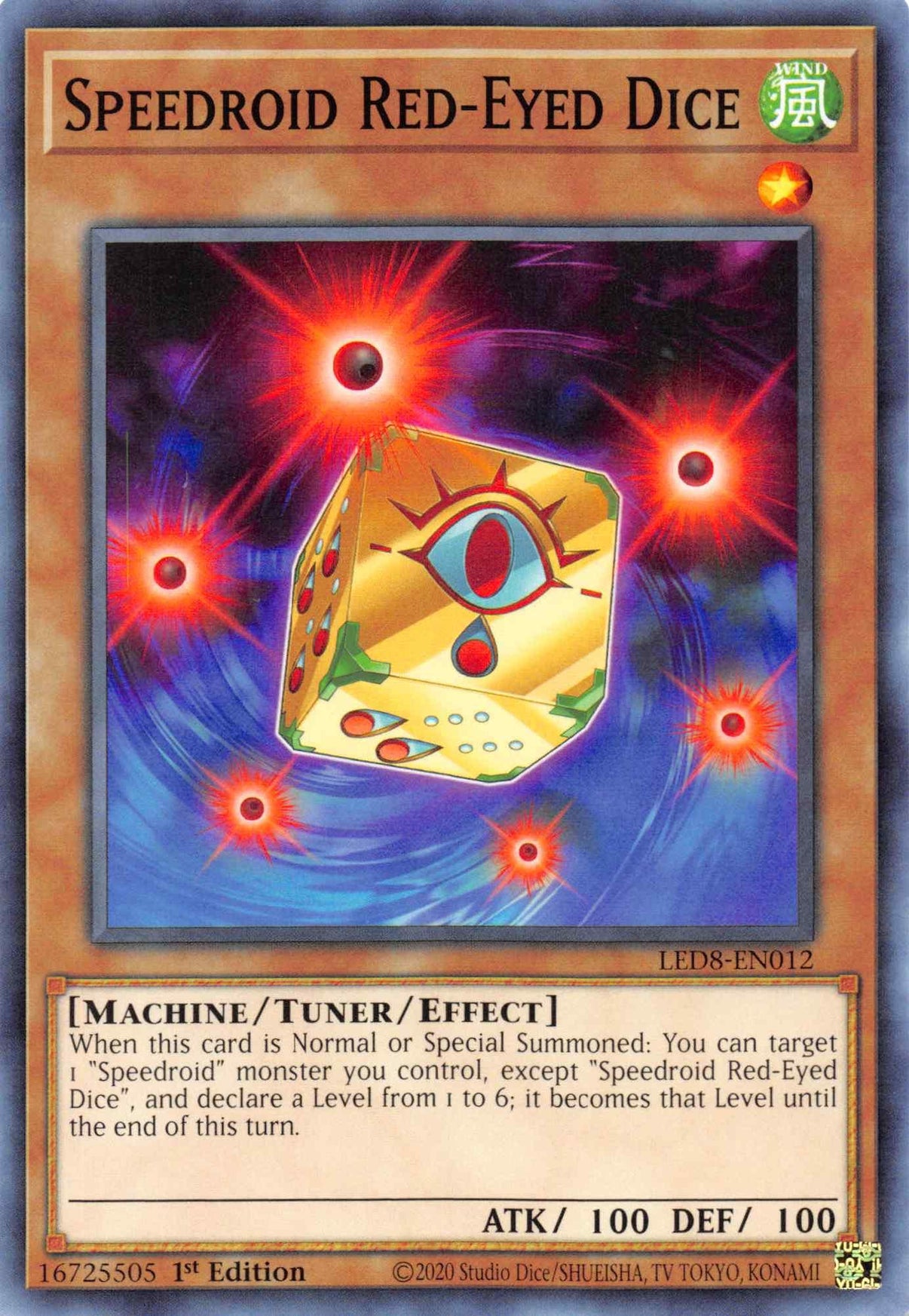 Speedroid Red-Eyed Dice [LED8-EN012] Common - POKÉ JEUX