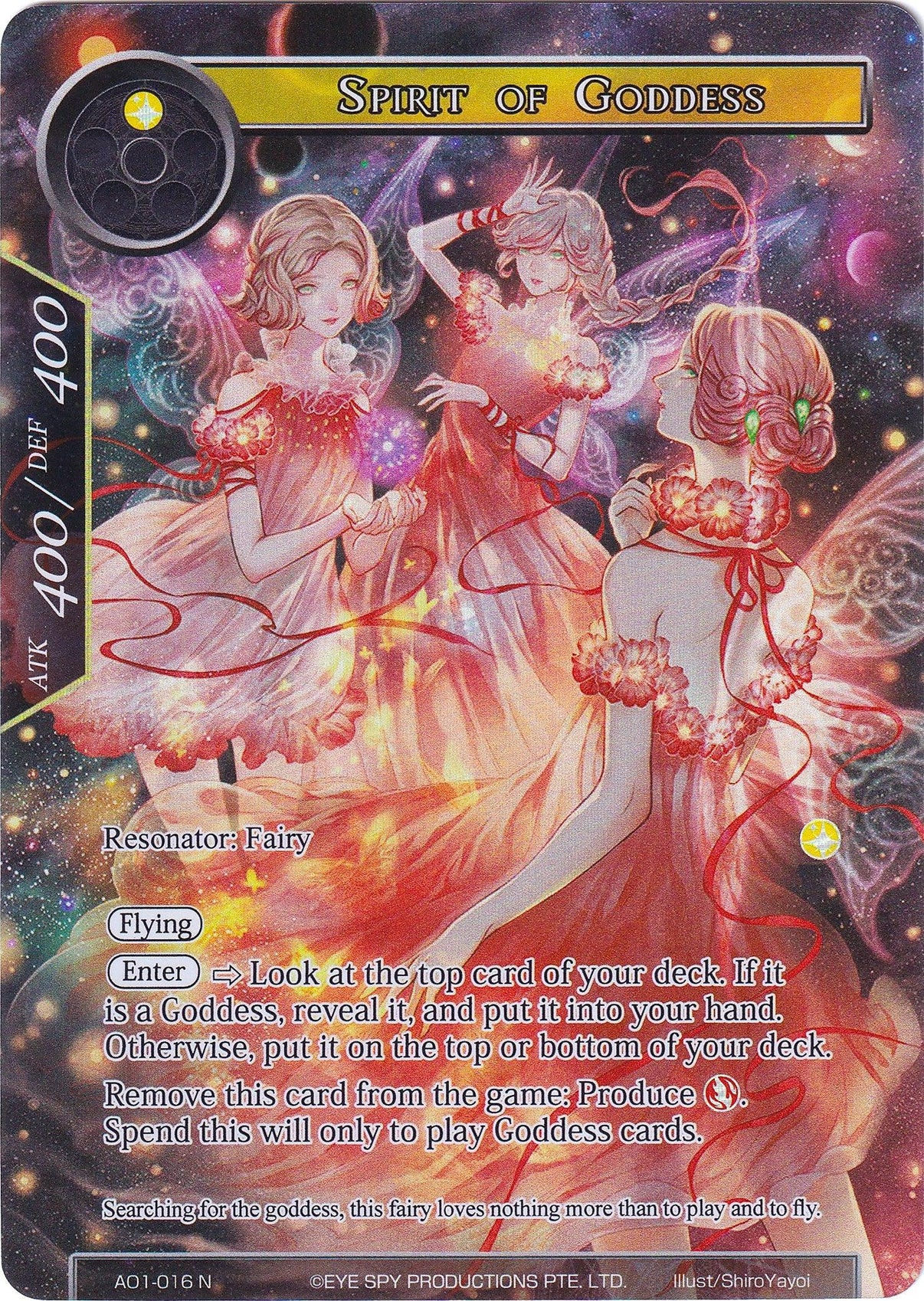 Spirit of Goddess (Full Art) (AO1-016) [Alice Origin] - POKÉ JEUX