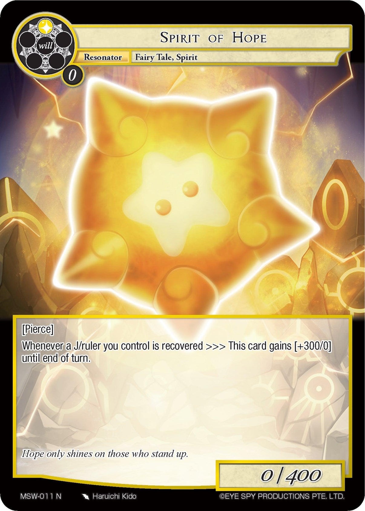 Spirit of Hope (MSW-011) [The Magic Stone War - Zero] - POKÉ JEUX