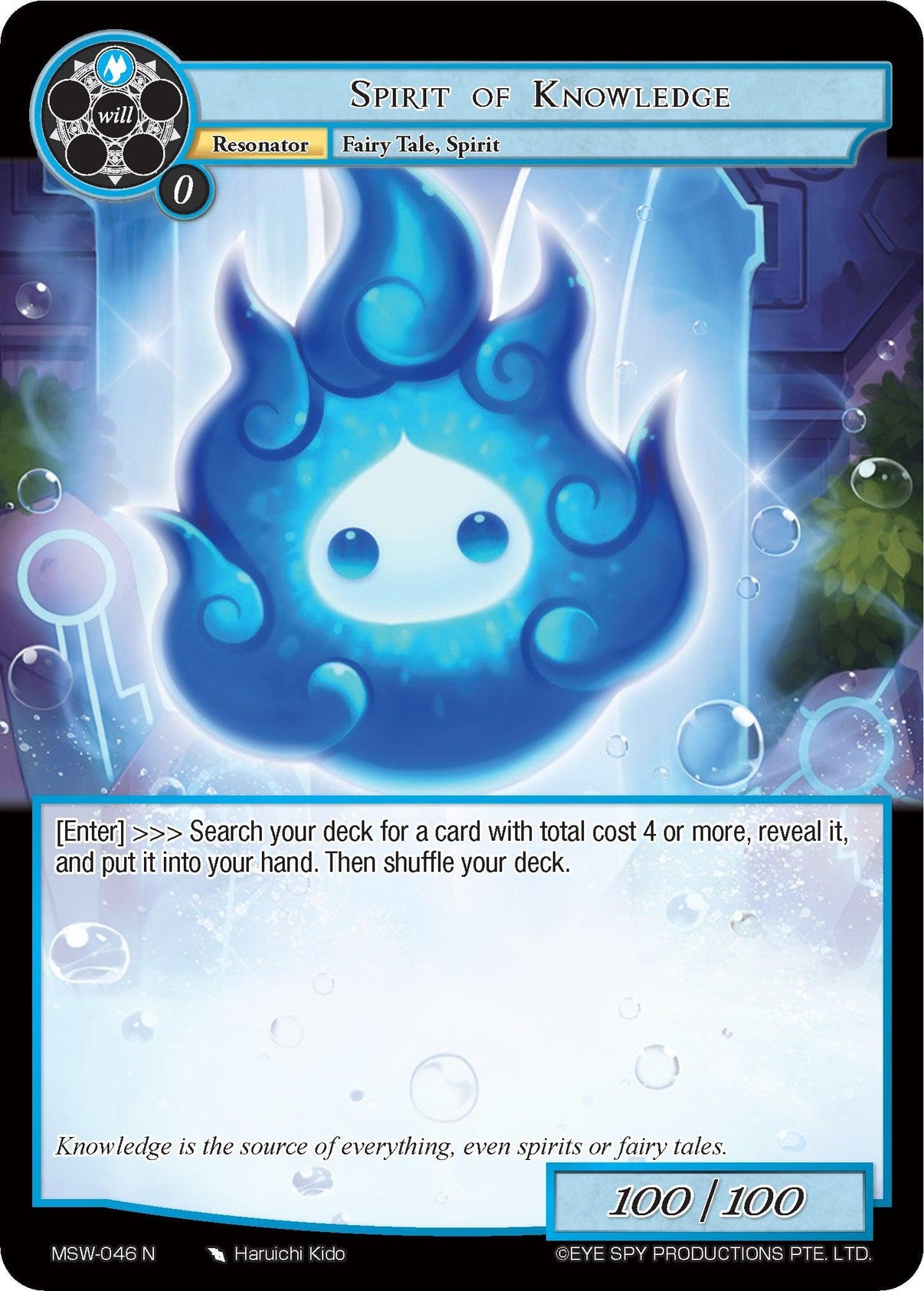 Spirit of Knowledge (MSW-046) [The Magic Stone War - Zero] - POKÉ JEUX