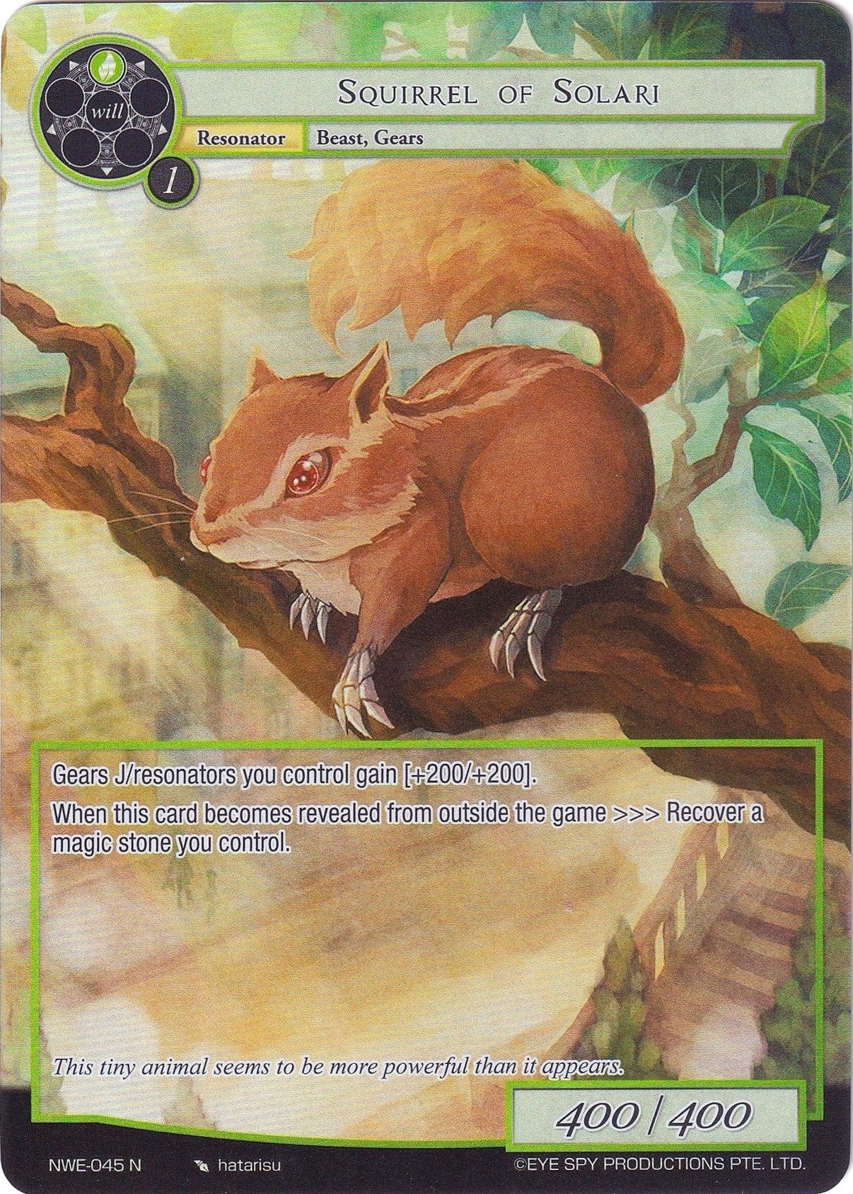 Squirrel of Solari (Full Art) (NWE-045 N) [A New World Emerges] - POKÉ JEUX