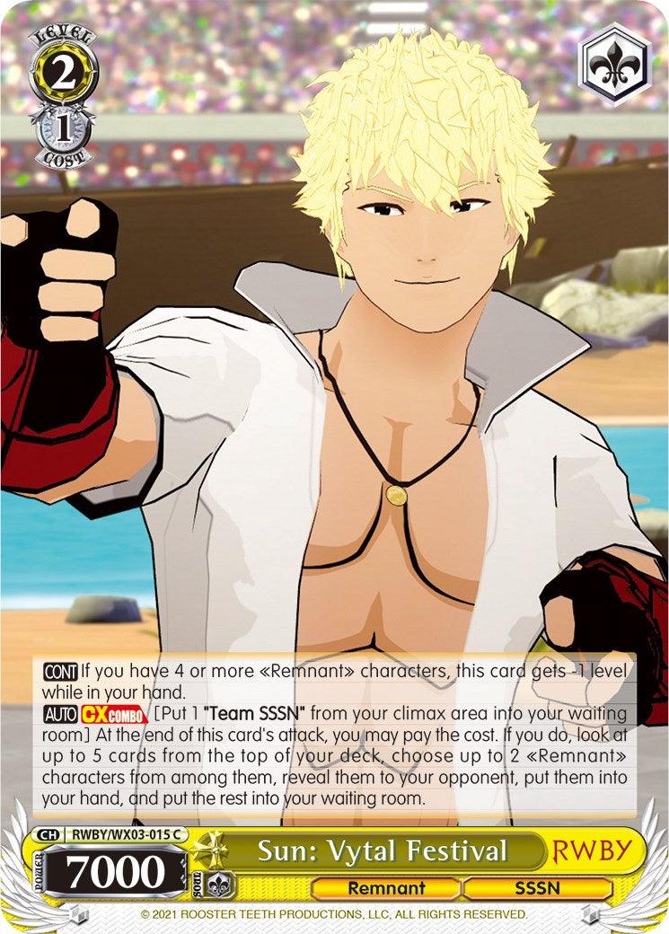 Sun: Vytal Festival (RWBY/WX03-015 C) [RWBY] - POKÉ JEUX