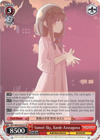 Sunset Sky, Kaede Azusagawa (SBY/W64-E052S SR) [Rascal Does Not Dream of Bunny Girl Senpai] - POKÉ JEUX
