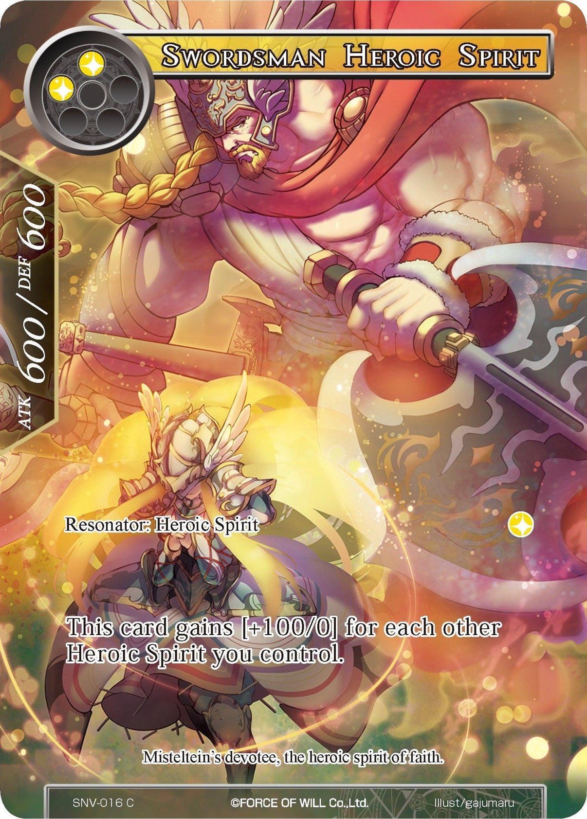 Swordsman Heroic Spirit (Full Art) (SNV-016) [The Strangers of New Valhalla] - POKÉ JEUX