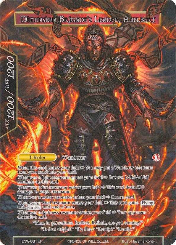 Swordsman of Fire // Dimension Brigade's Leader, Adelbert (Full Art) (ENW-031) [Echoes of the New World] - POKÉ JEUX