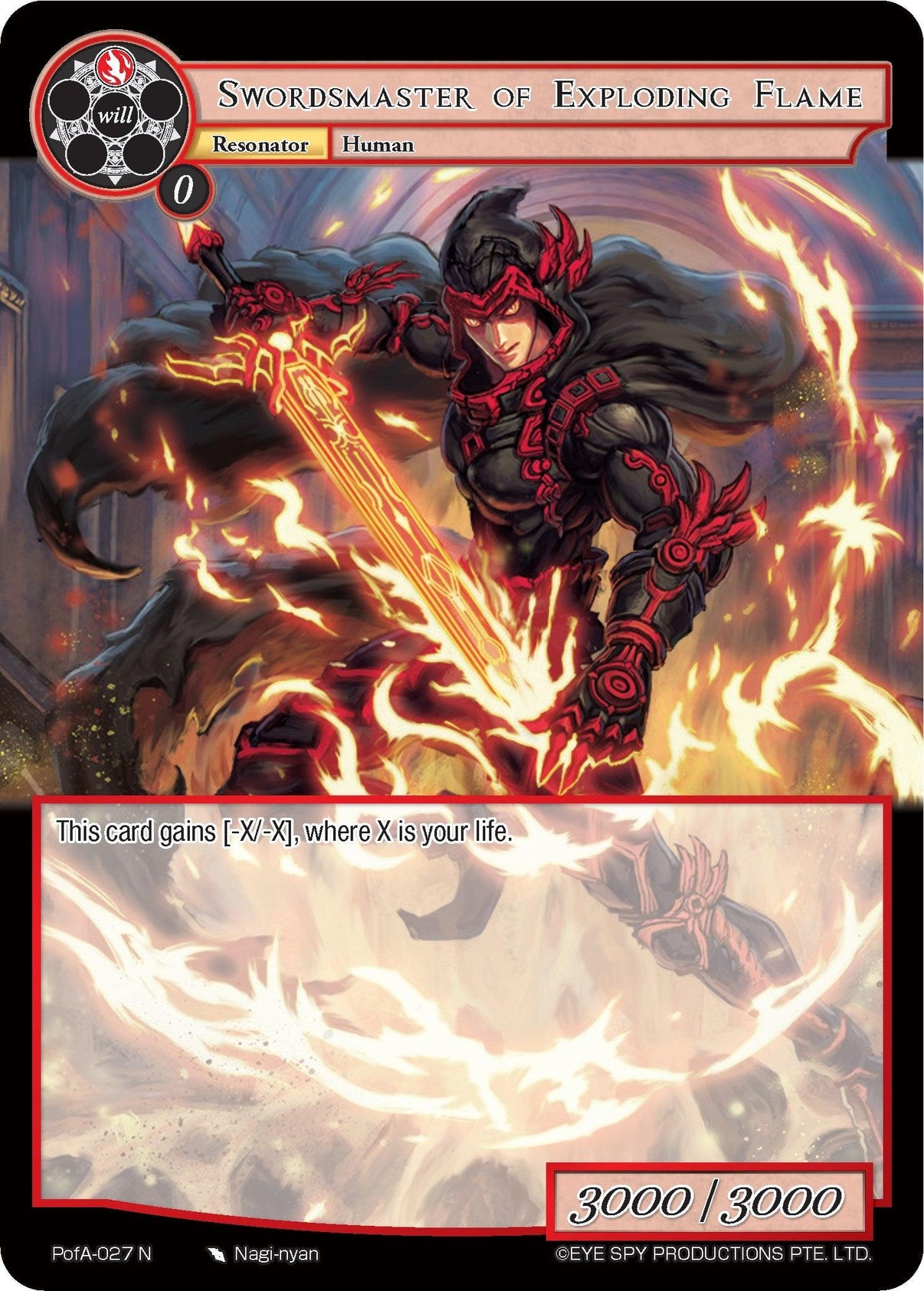 Swordsmaster of Exploding Flame (PofA-027) [Alice Origin IV: Prologue of Attoractia] - POKÉ JEUX