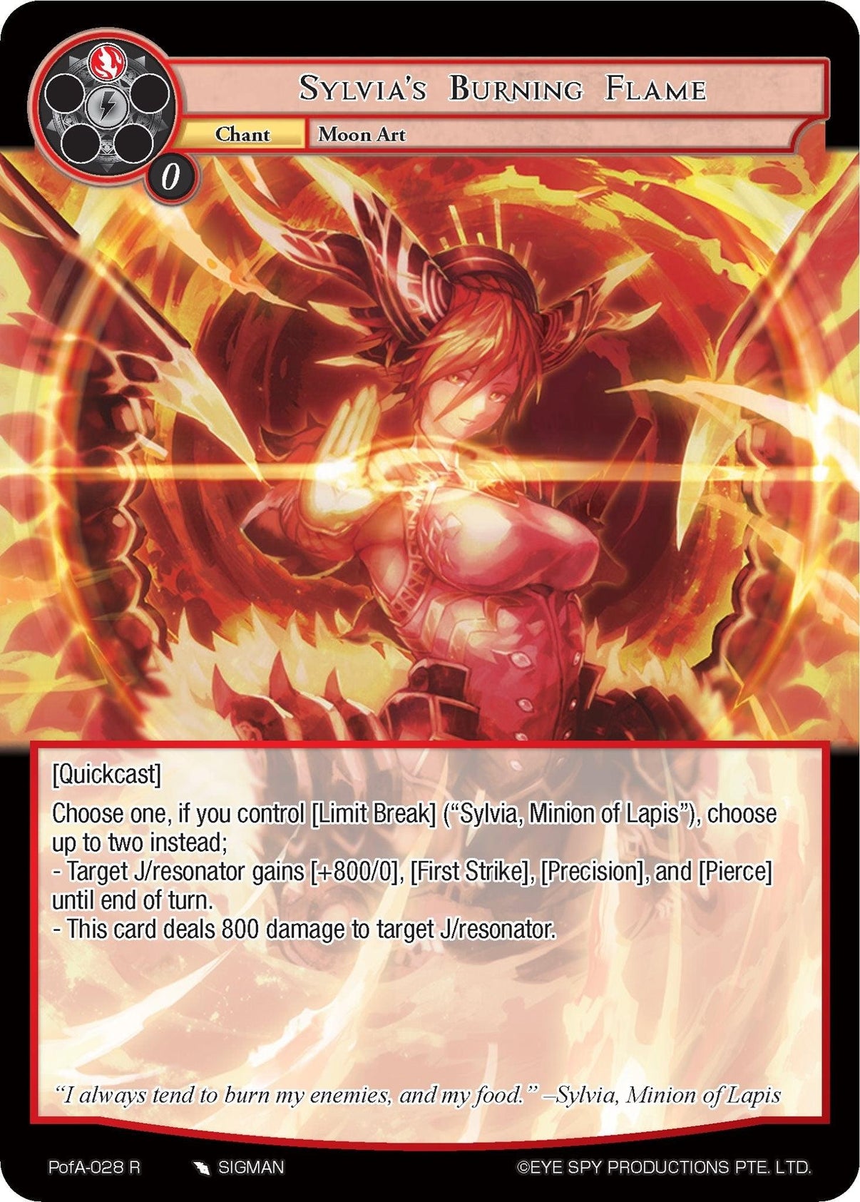 Sylvia's Burning Flame (PofA-028) [Alice Origin IV: Prologue of Attoractia] - POKÉ JEUX