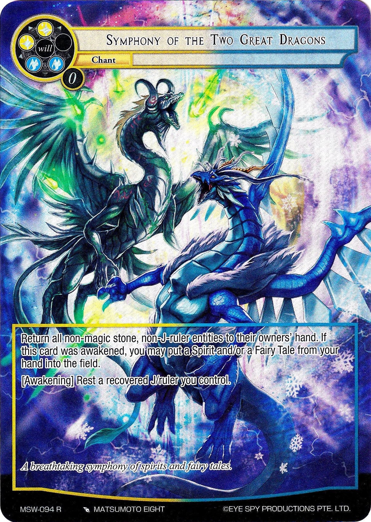 Symphony of the Two Great Dragons (Full Art) (MSW-094) [The Magic Stone War - Zero] - POKÉ JEUX