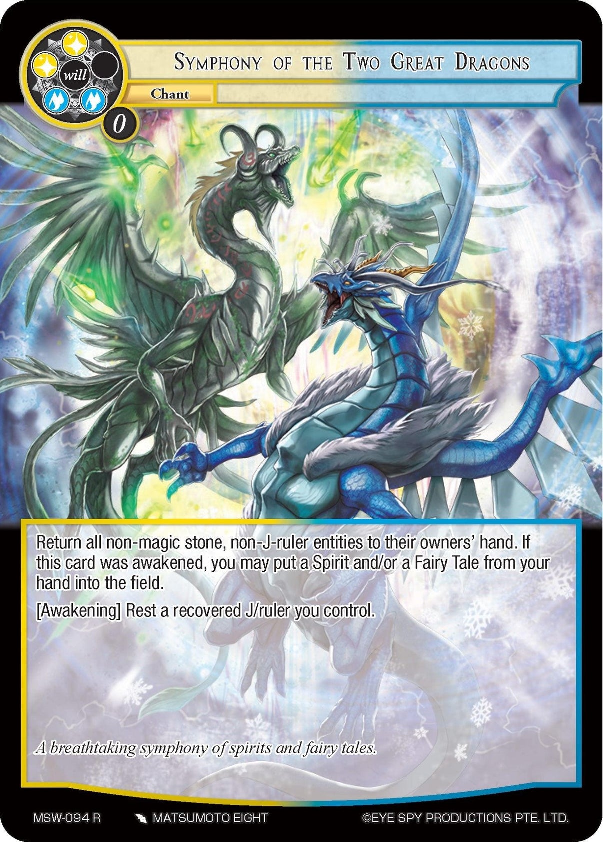 Symphony of the Two Great Dragons (MSW-094) [The Magic Stone War - Zero] - POKÉ JEUX