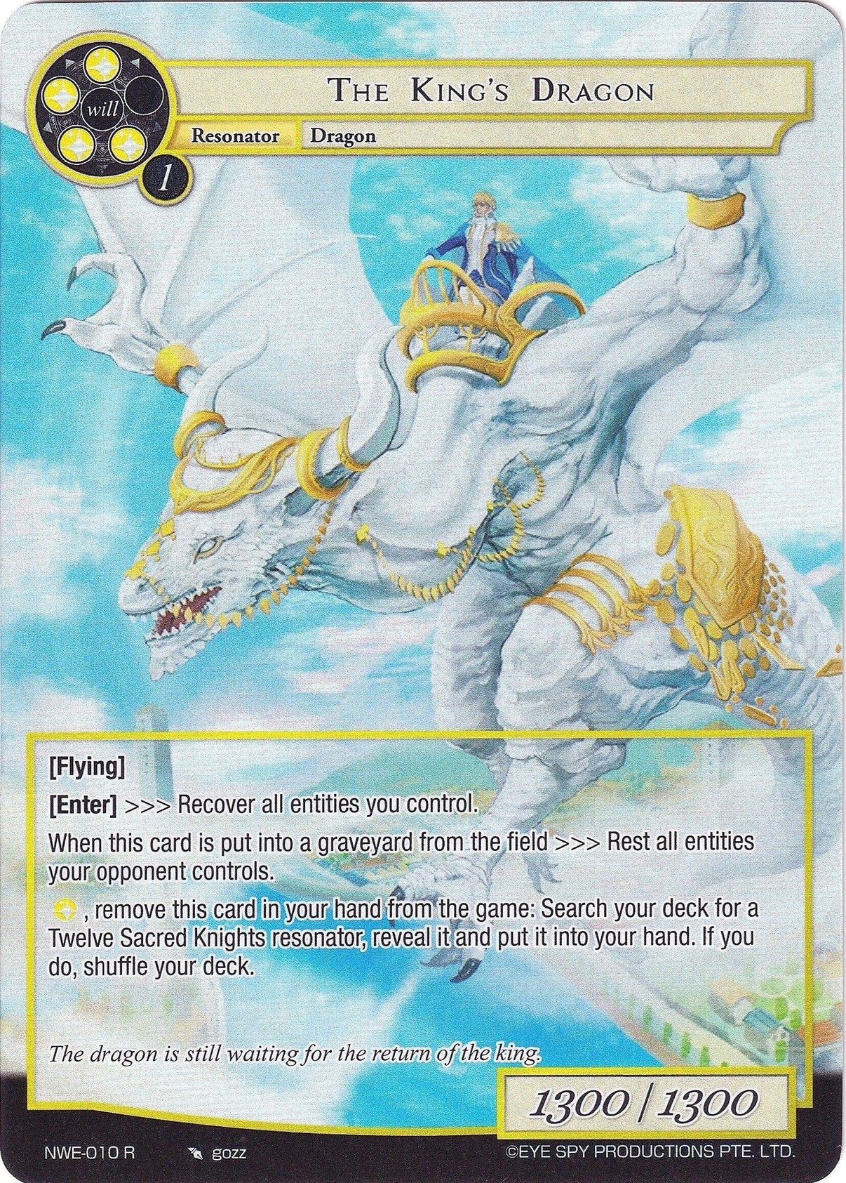 The King's Dragon (Full Art) (NWE-010 R) [A New World Emerges] - POKÉ JEUX
