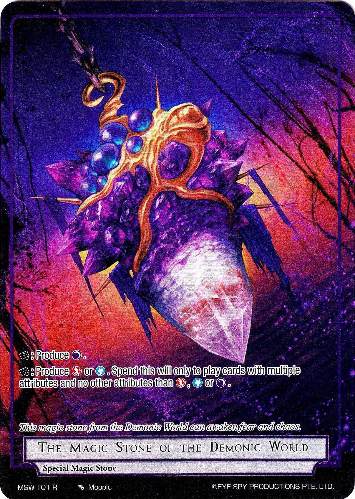 The Magic Stone of the Demonic World (Full Art) (MSW-101) [The Magic Stone War - Zero] - POKÉ JEUX