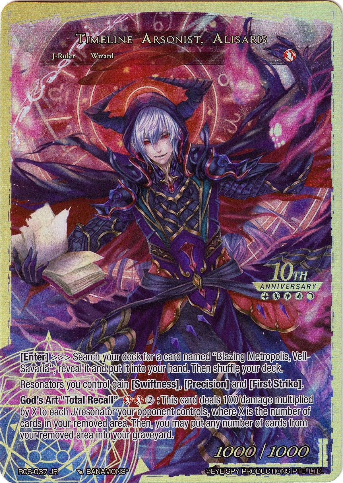The Observer // Timeline Arsonist, Alisaris (RCS-037 JR) [10th Anniversary: Ruler Collection Set] - POKÉ JEUX