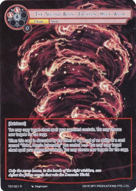 The Second Boon: Tachyon, Holy Atom (Full Art) (TST-021) [The Seventh] - POKÉ JEUX