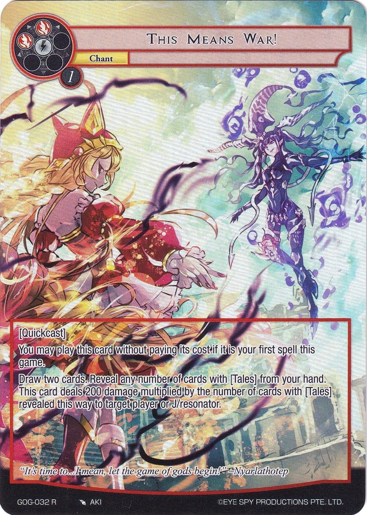 This Means War! (Full Art) (GOG-032) [Game of Gods] - POKÉ JEUX