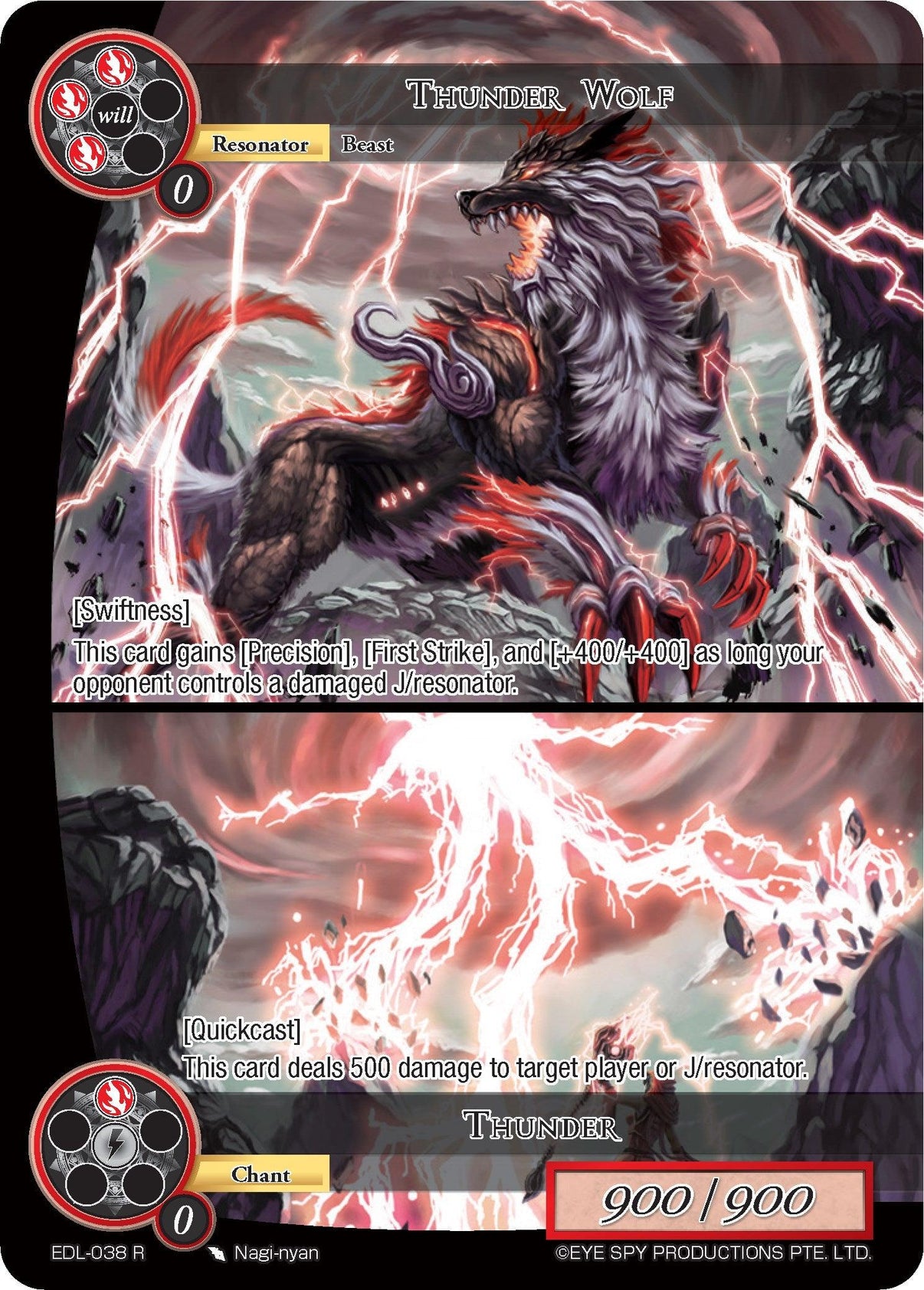 Thunder Wolf // Thunder (EDL-038) [The Epic of the Dragon Lord] - POKÉ JEUX