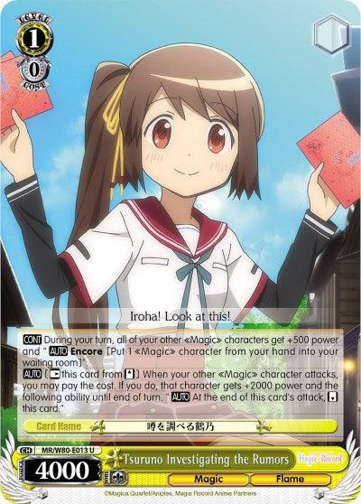 Tsuruno Investigating the Rumors (MR/W80-E013 U) [Magia Record: Puella Magi Madoka Magica [Side Story] (Anime)] - POKÉ JEUX