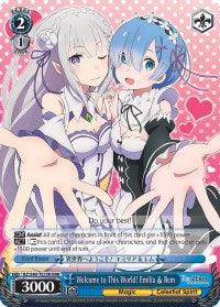 Welcome to This World! Emilia & Rem (RZ/S46-TE35R RRR) [Re:ZERO] - POKÉ JEUX