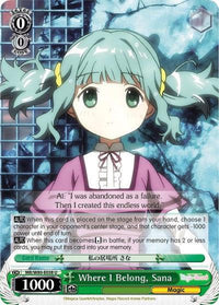 Where I Belong, Sana (MR/W80-E038 U) [Magia Record: Puella Magi Madoka Magica [Side Story] (Anime)] - POKÉ JEUX